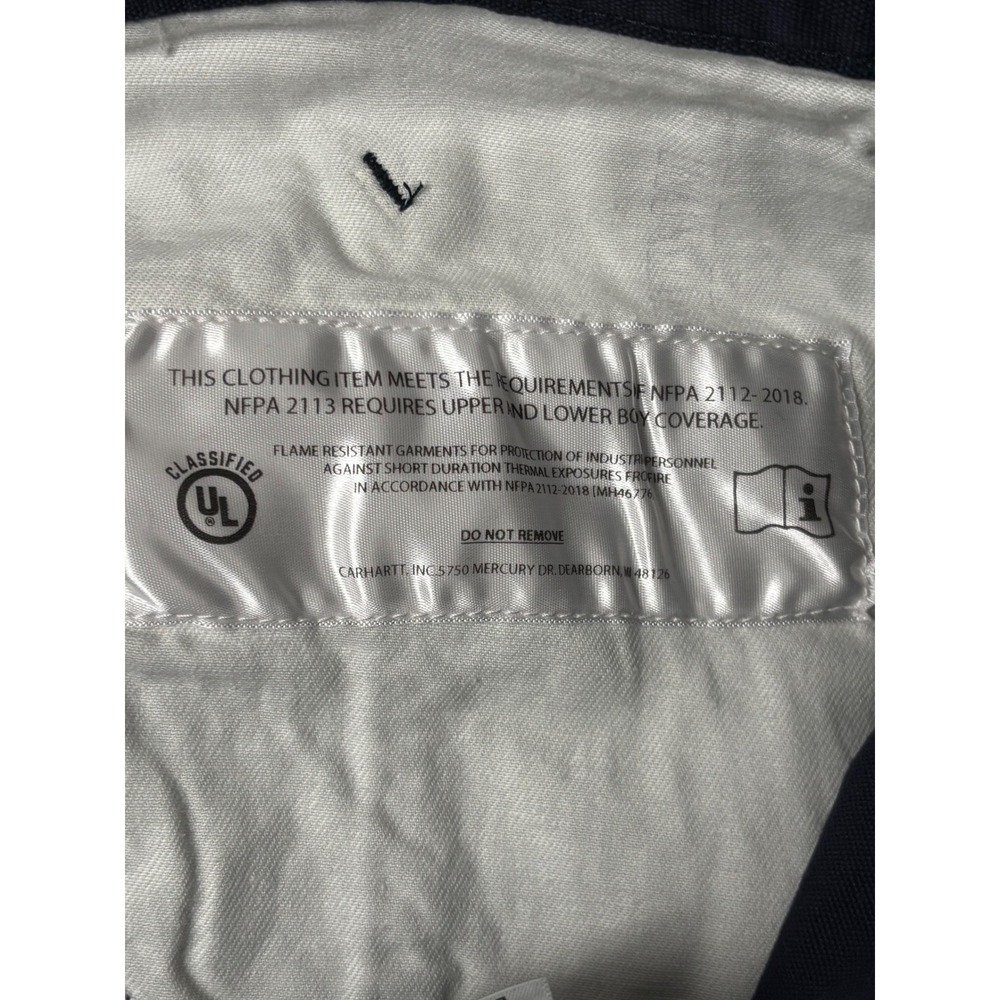 Carhartt 102689 Women's FR Rugged Flex Navy Canvas Work Pants Size 20 Reg NWT - Picture 7 of 9